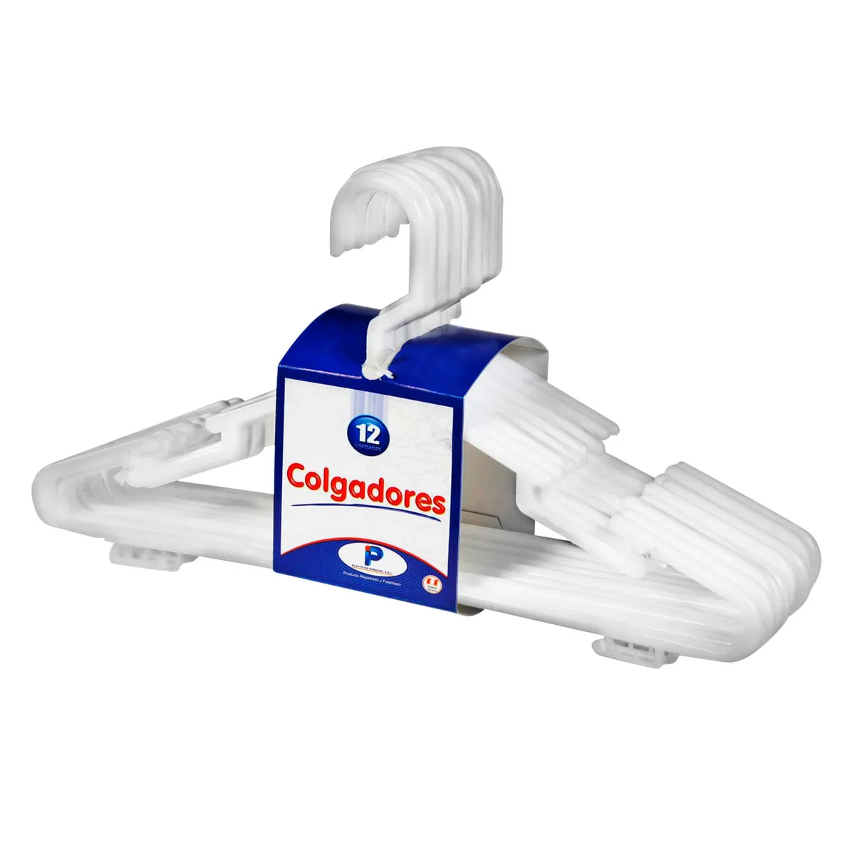 INDECOEL - Set de 12 Colgadores Plásticos