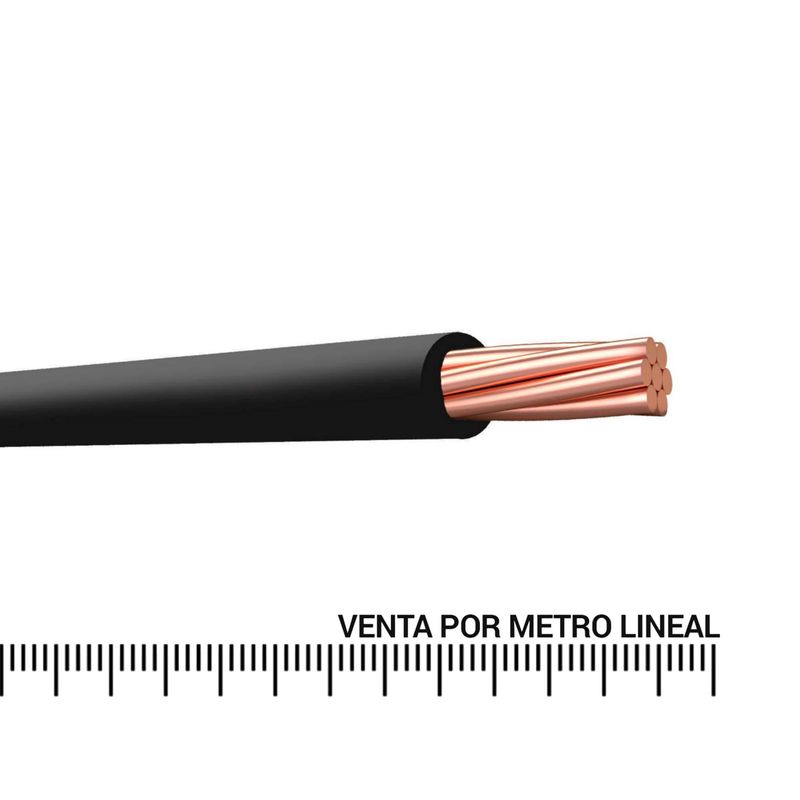 ELCOPE - Cable THW 14 AWG Elcope 450/750V Negro por Metro Lineal