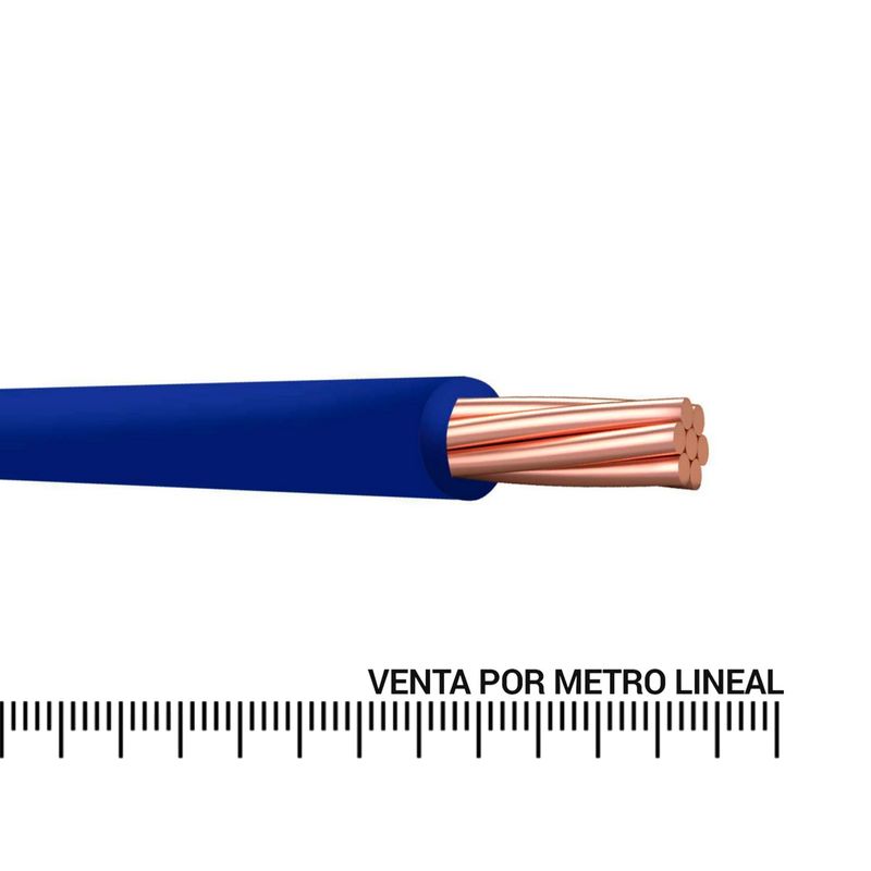 ELCOPE - Cable THW 14 AWG Elcope 450/750V Azul por Metro Lineal