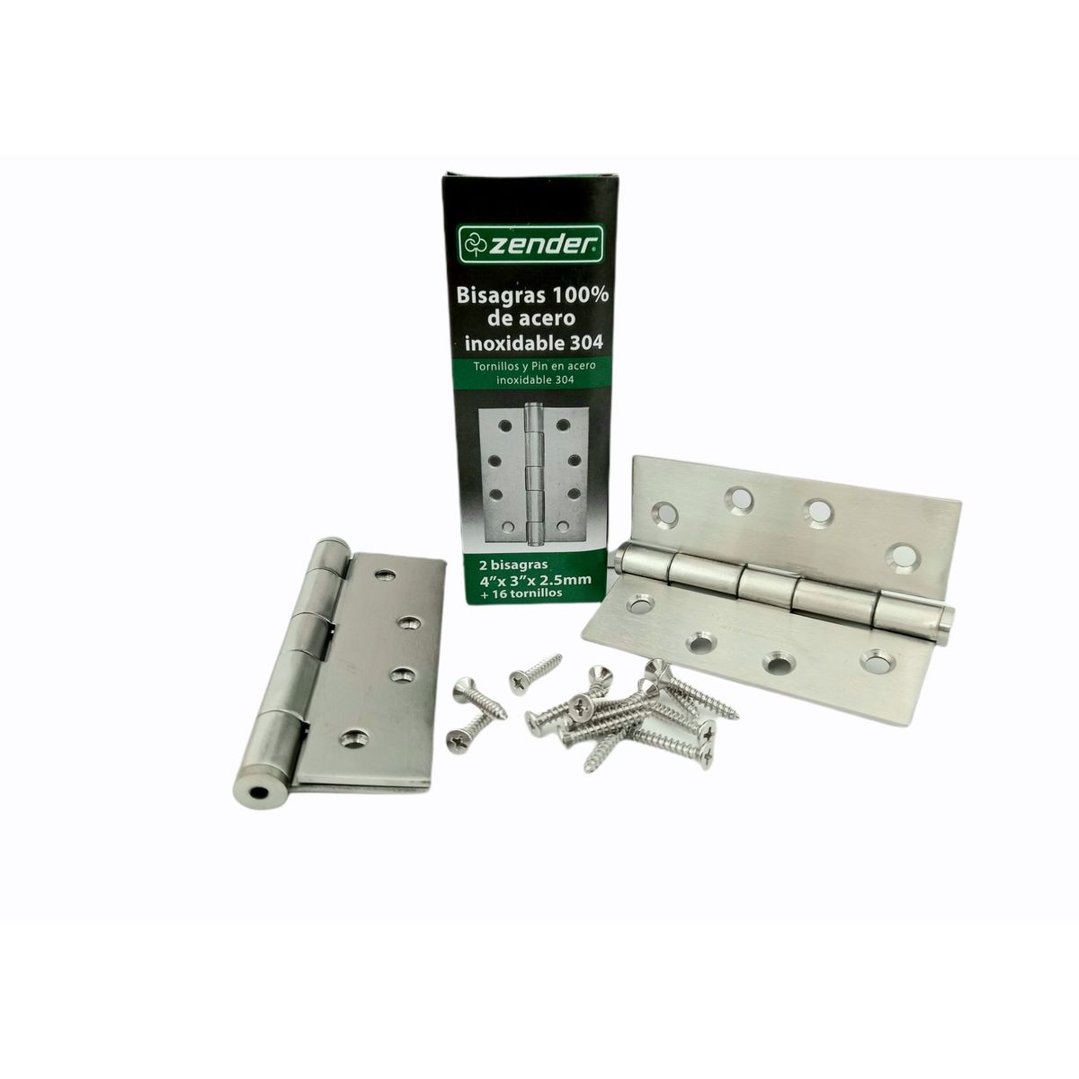 ZENDER - Bisagra de Acero S304 4x3x2.5" x 2 und