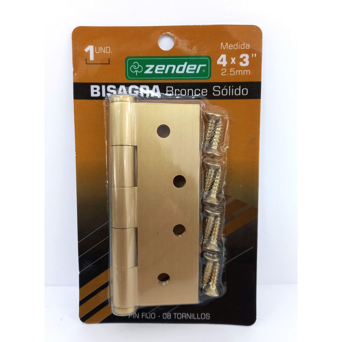 ZENDER - Bisagra de Bronce Solido 4x3" 1 und
