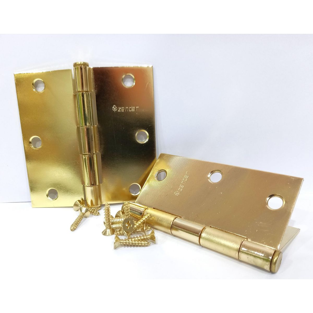 ZENDER - Bisagra Dorado 3.5x3.5" x 2 und