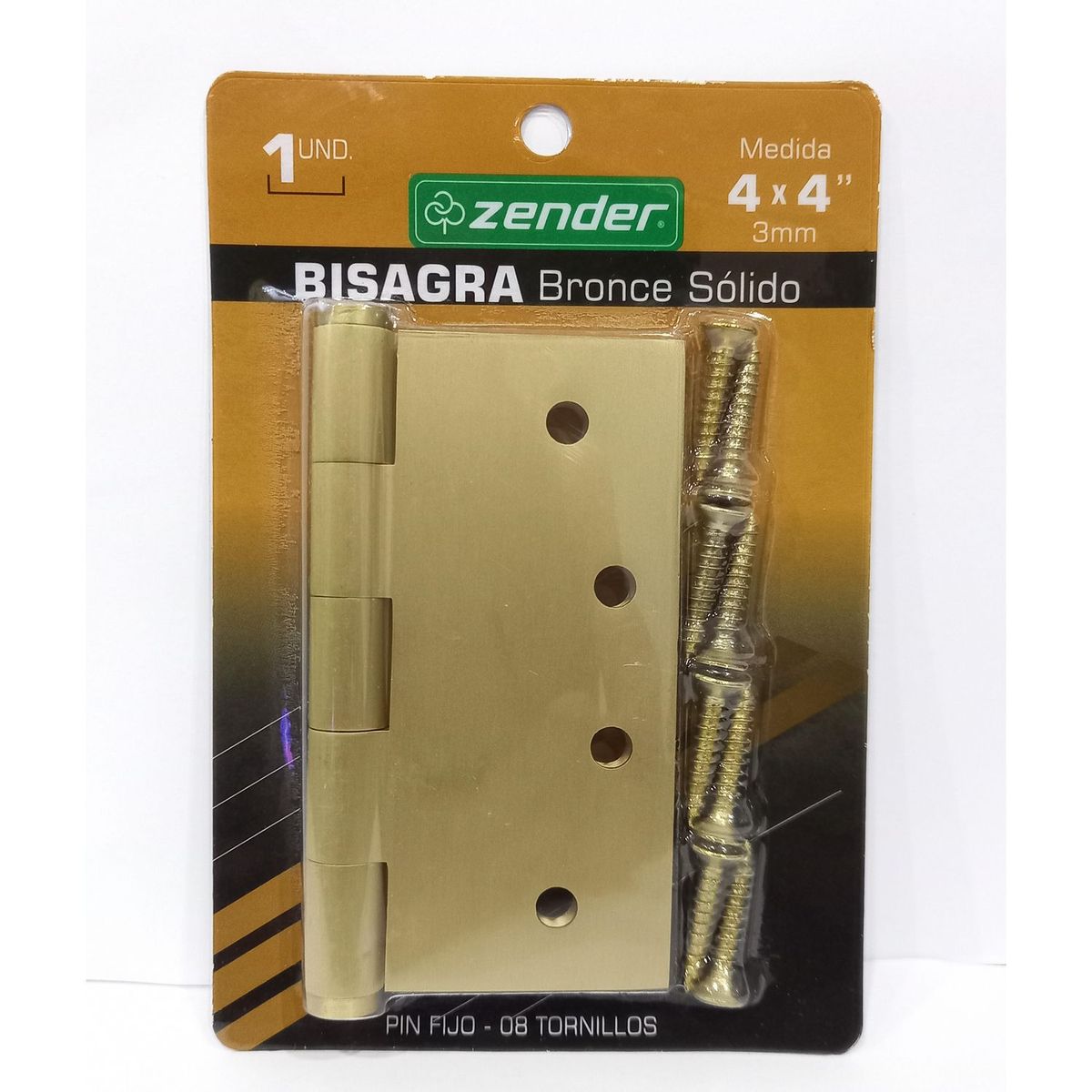 ZENDER - Bisagra de Bronce Solido 4x4" x 1 und