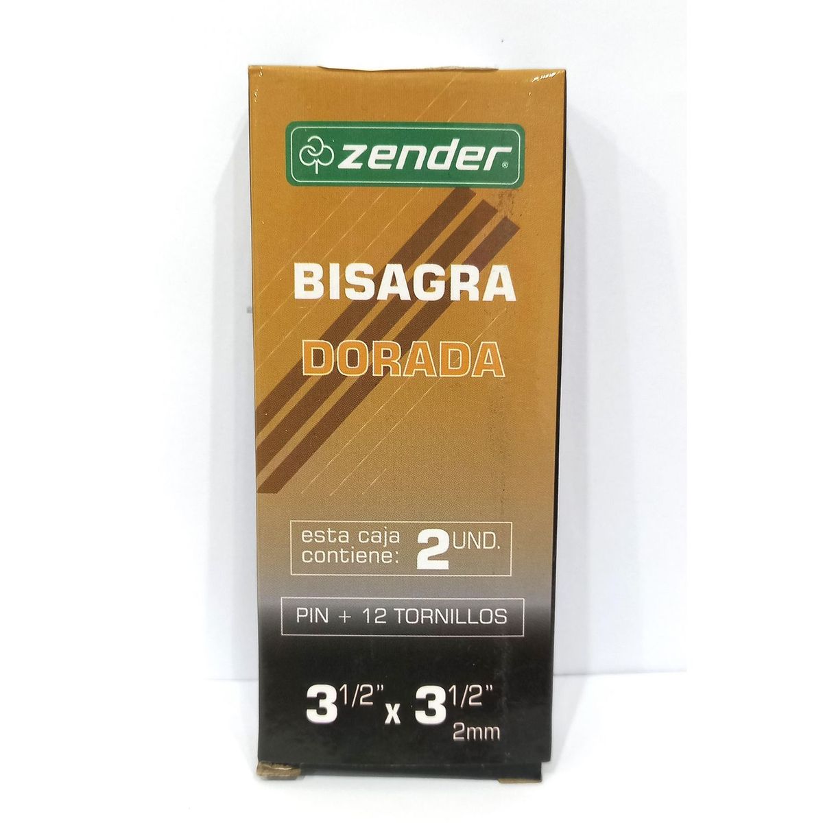 ZENDER - Bisagra Dorado 3x3 x 2 und