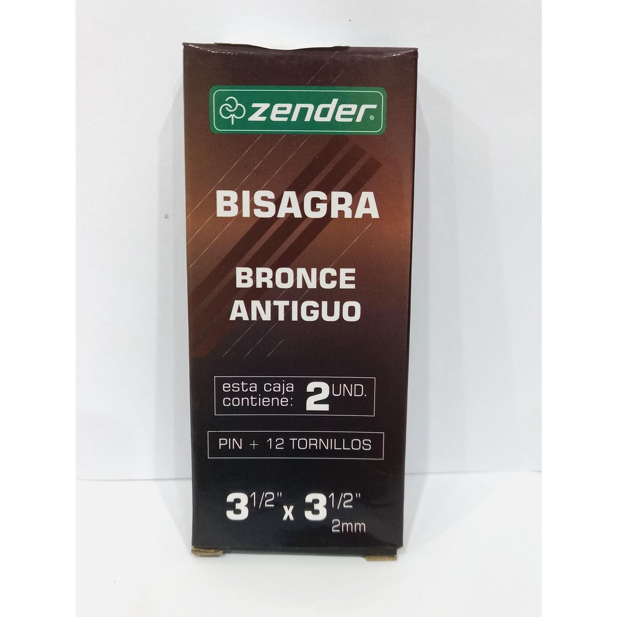 ZENDER - Bisagra de Bronce Antiguo 3.5x3.5" x 2 und
