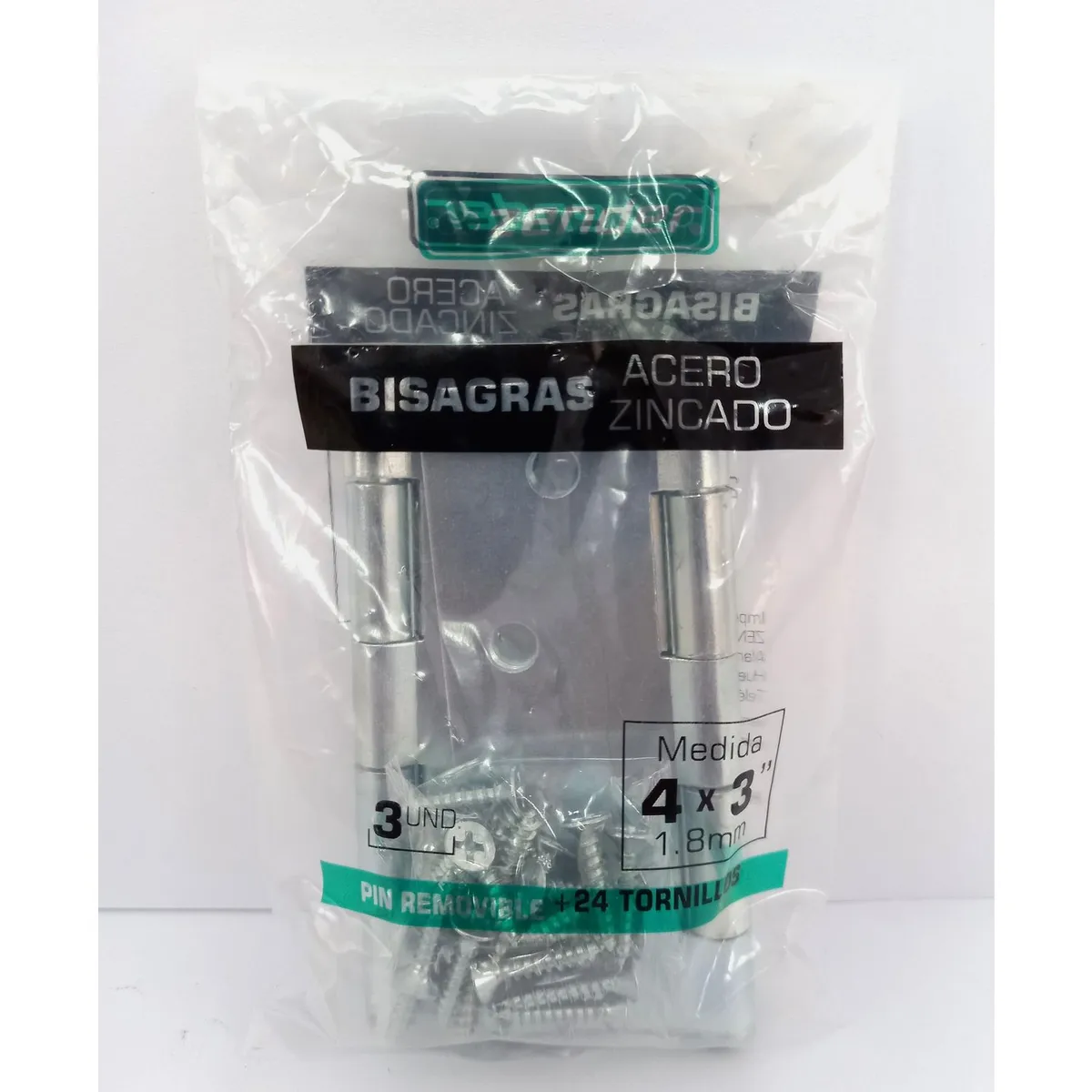 ZENDER - Bisagra Zincada 4x3" x 3 und