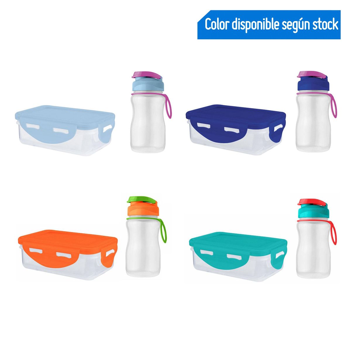 BASA - Taper y Botella Transparente Colores Surtidos