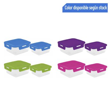 Set x2 Contenedores Basa Colores Varios