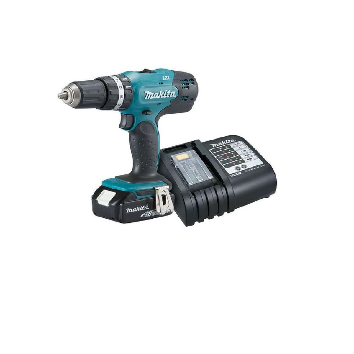 MAKITA - Taladro Percutor Inalámbrico Makita 1/2" 18v + 2 Baterías + Cargador Makita