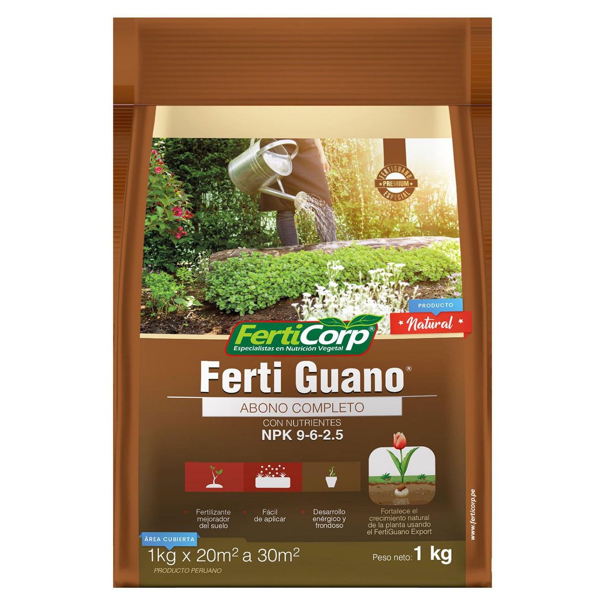 FERTICORP - Guano de la Isla 1kg 1 kg Guano 18 cm21 cm4 cm