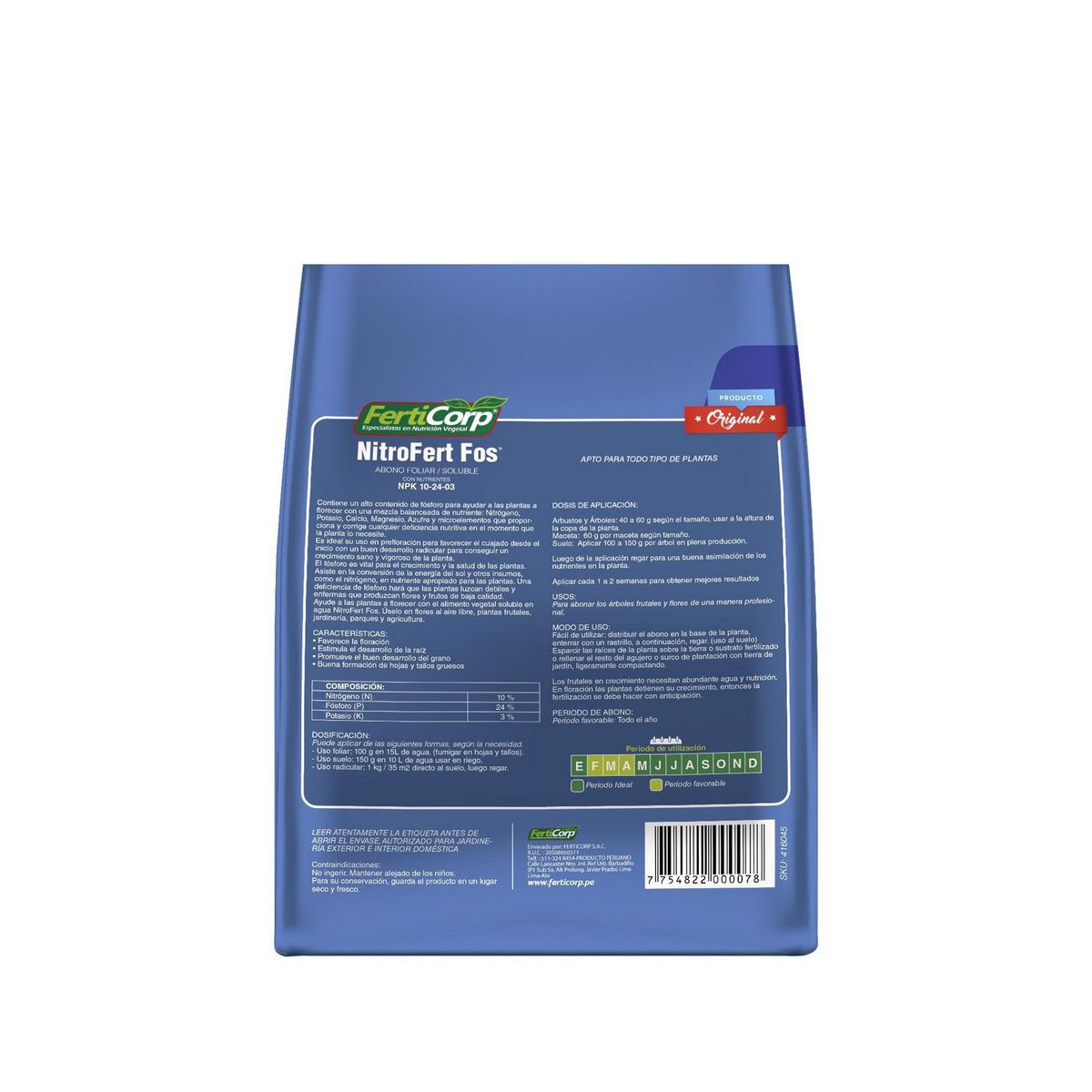 FERTICORP - Fertilizante Nitrofert-Fos 10-24-03 1 kg