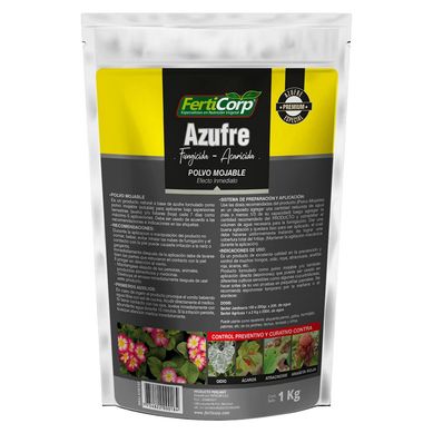 Azufre Polvo Mojable 1 kg Azufre 21 cm27 cm3 cm