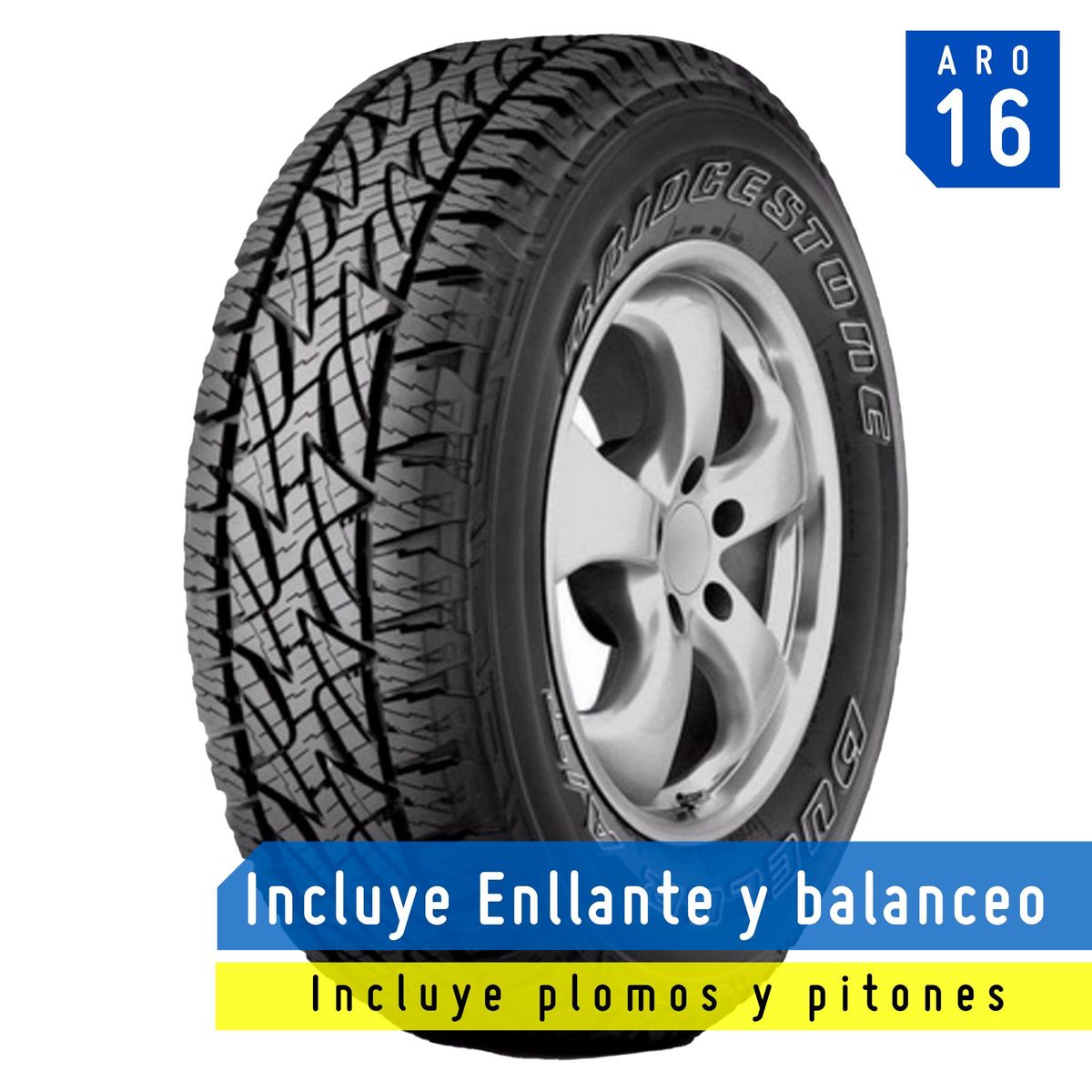 BRIDGESTONE - Llanta Bridgestone Dueler A/T Revo2 255/70 R16 111H