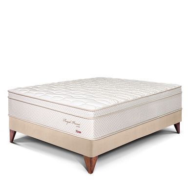 Cama Europea Royal Prince Firme 2 plz Champagne +  2 Almohadas