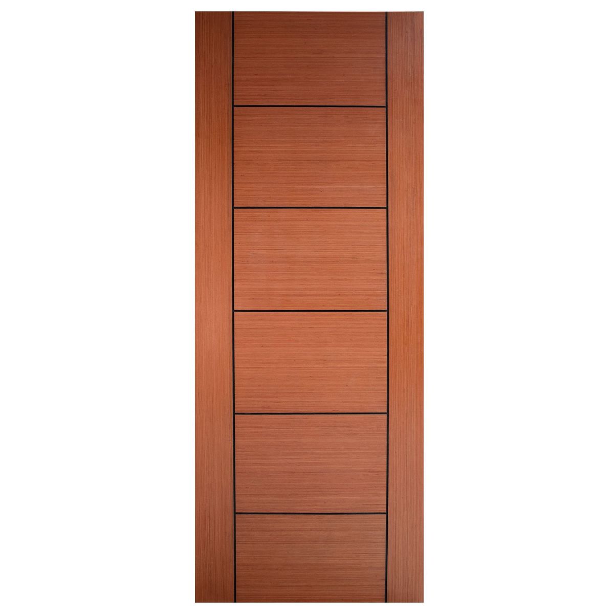 DIMFER - Puerta Interior Lara Black Roble Rojo 65x207cm Madera