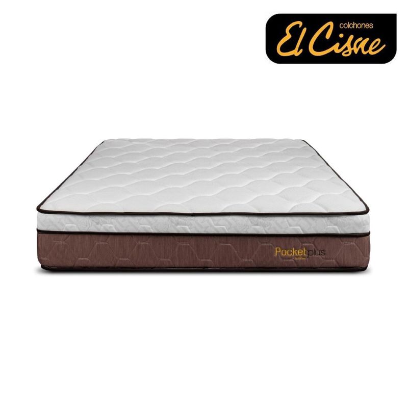 EL CISNE - Colchón El Cisne Pocket Plus 2 Plazas + 2 Almohadas