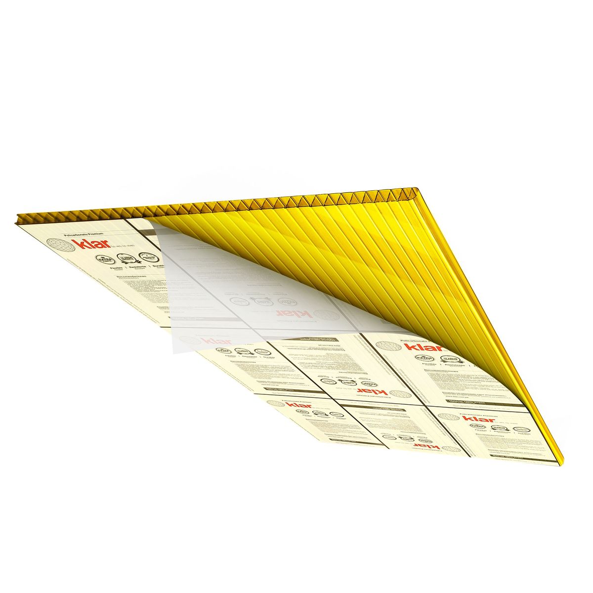 KLAR - Plancha de Policarbonato Alveolar KLAR 6 mm 2.1 m x 5.8 m AMARILLO