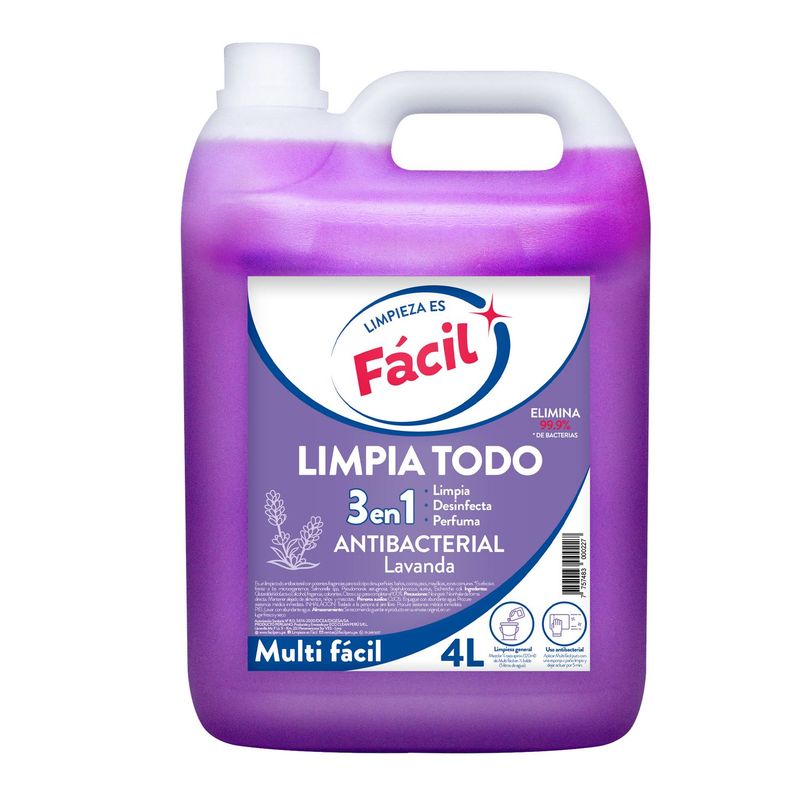 GENERICO - Limpiatodo Facil Lavanda 4 L
