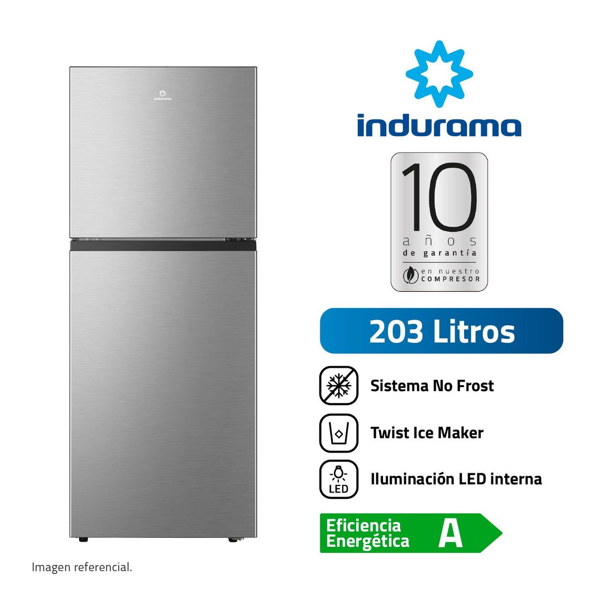 INDURAMA - Refrigeradora Indurama Ri-359 203 L