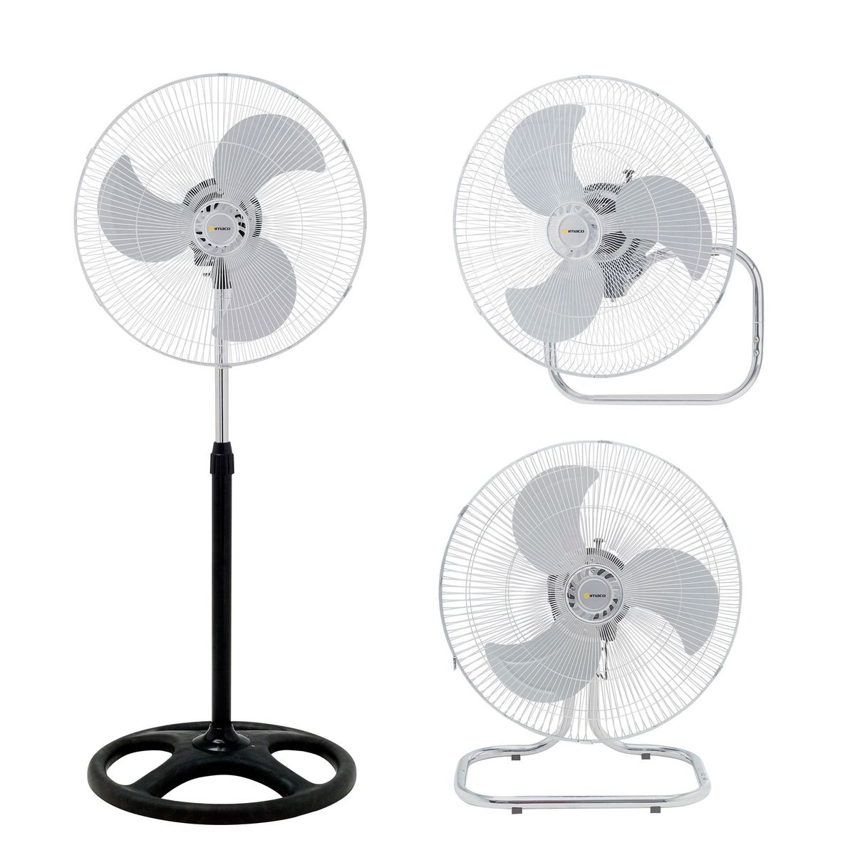 Imaco - Ventilador de Pie 3 en 1 - 17cm FSM370 Negro