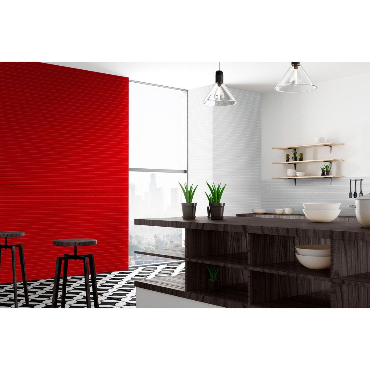 SAN LORENZO - Brick Red Brillo 10.7x27cm