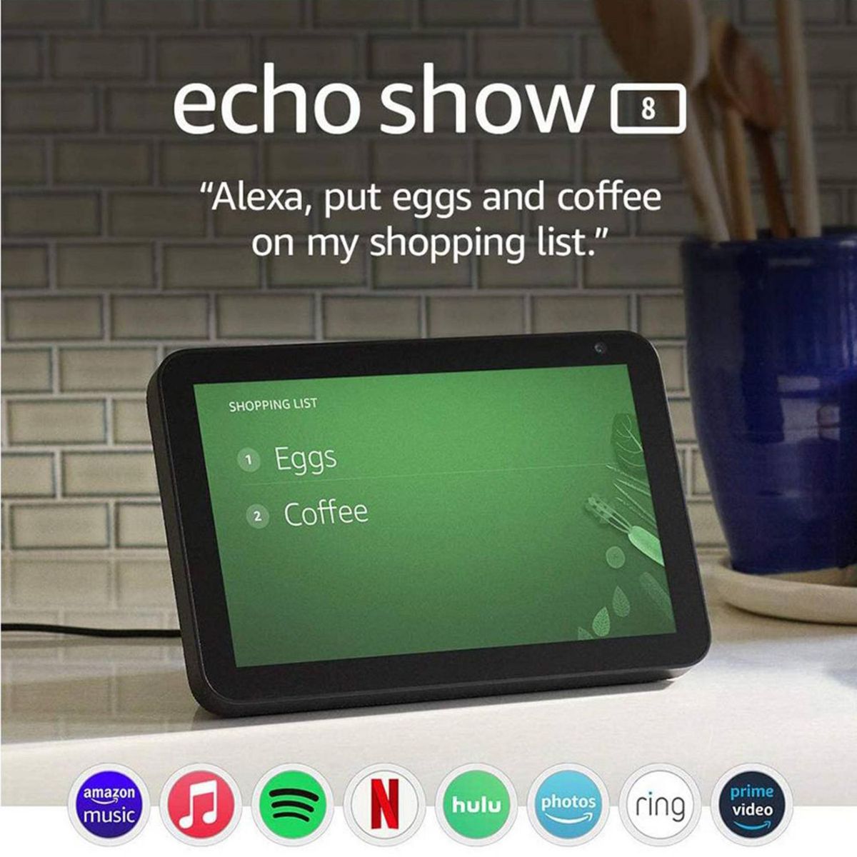 AMAZON - Amazon Echo Show 8 2da Generación Charcoal