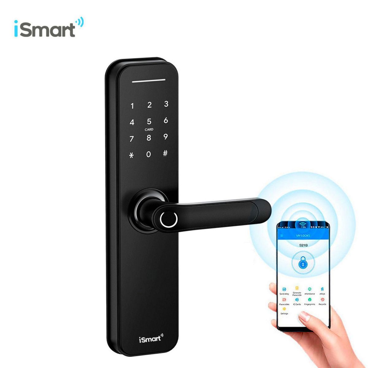 ISMART - Cerradura Inteligente Ismart Bluetooth IL32 Negro