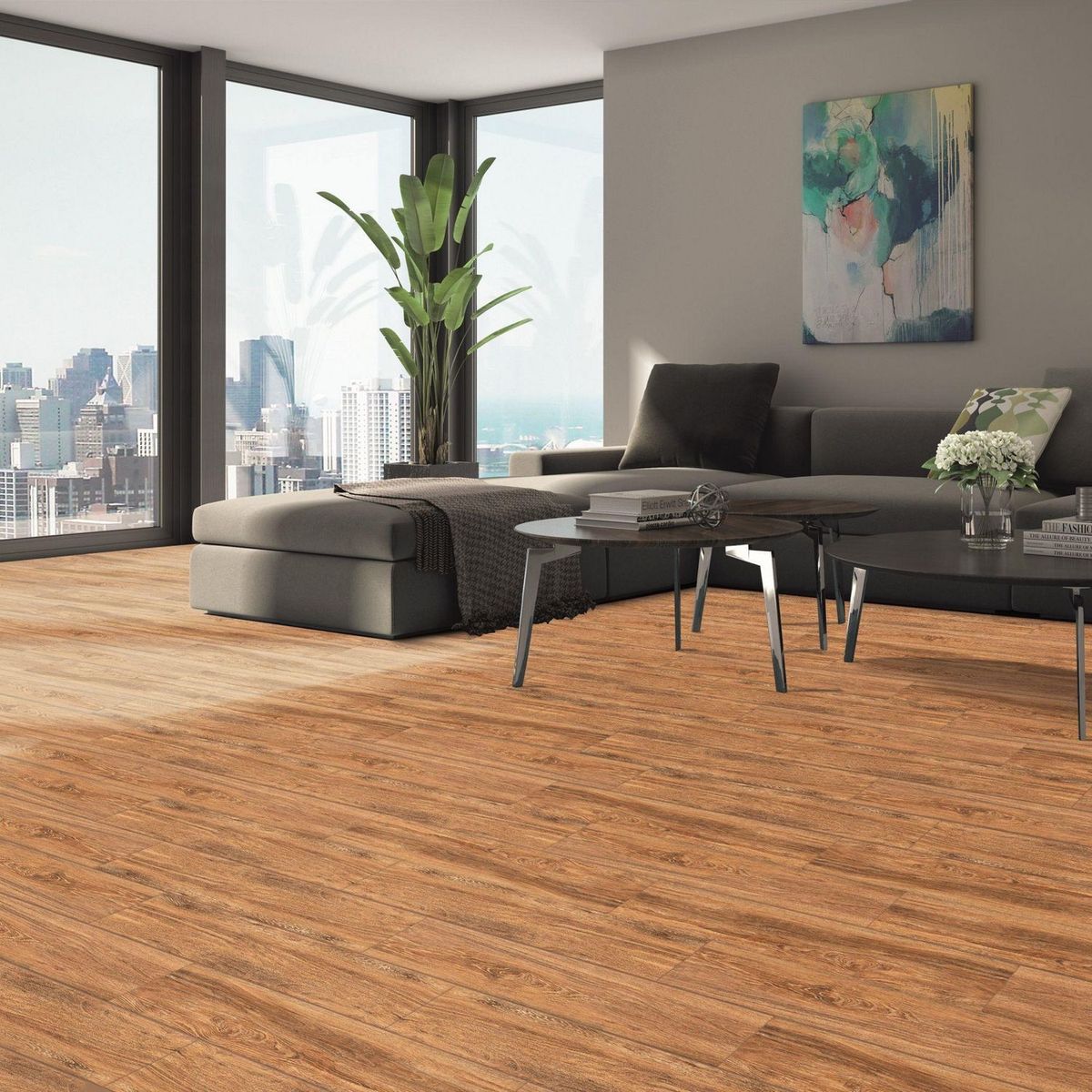 LAMOSA - Gres porcelánico Marrón 20x90 Maderadas Mate 1.62 m2