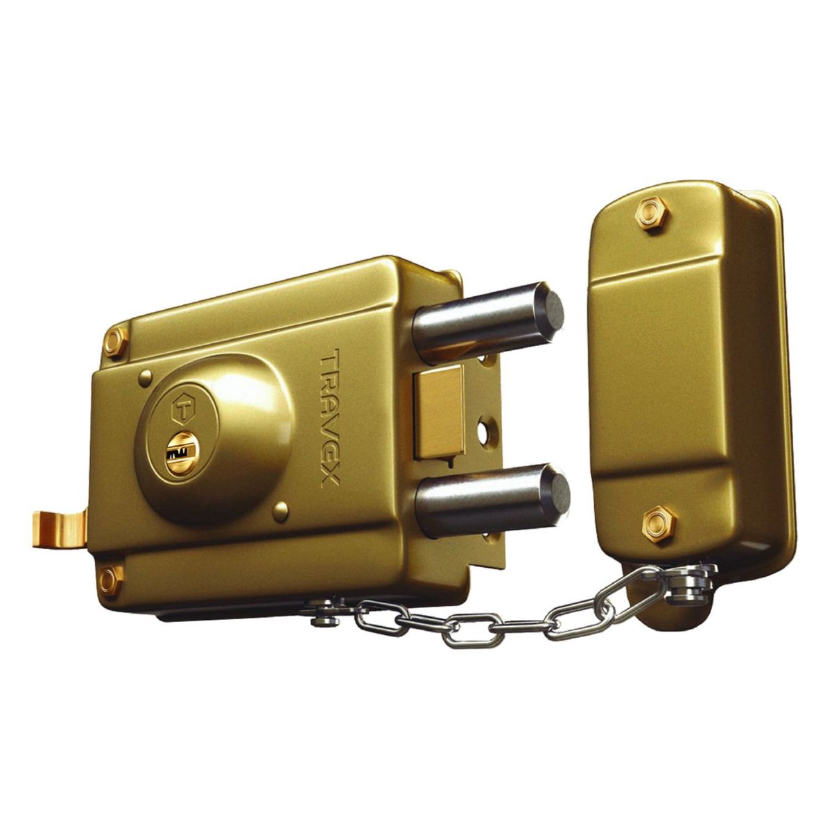 TRAVEX - Cerradura blindada 911XT dorada Travex