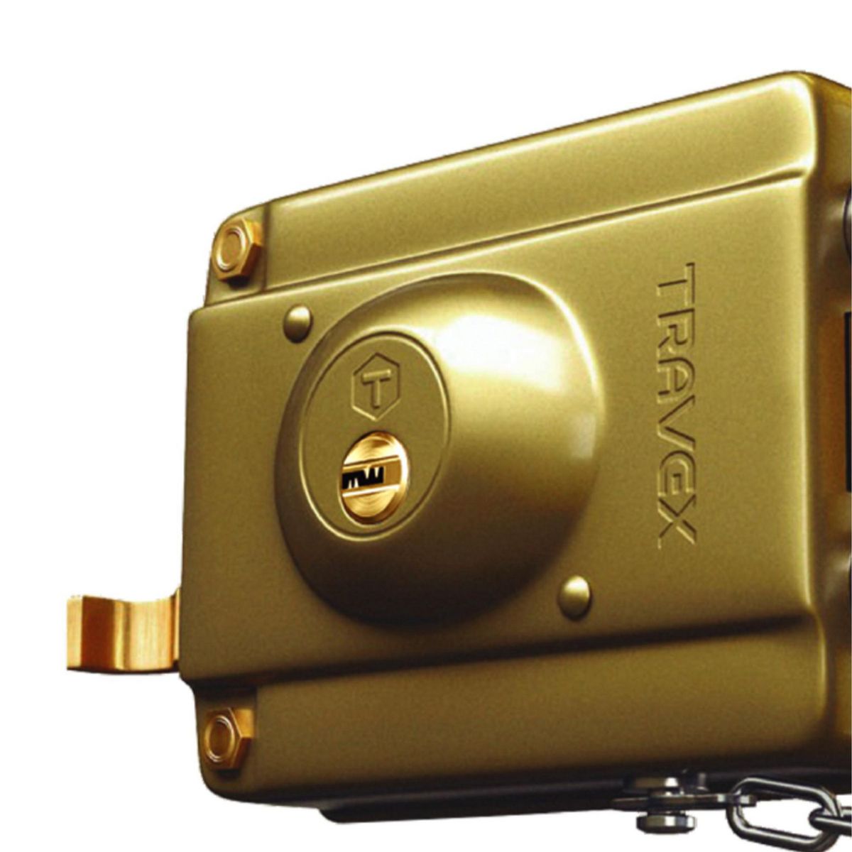 TRAVEX - Cerradura blindada 911XT dorada Travex