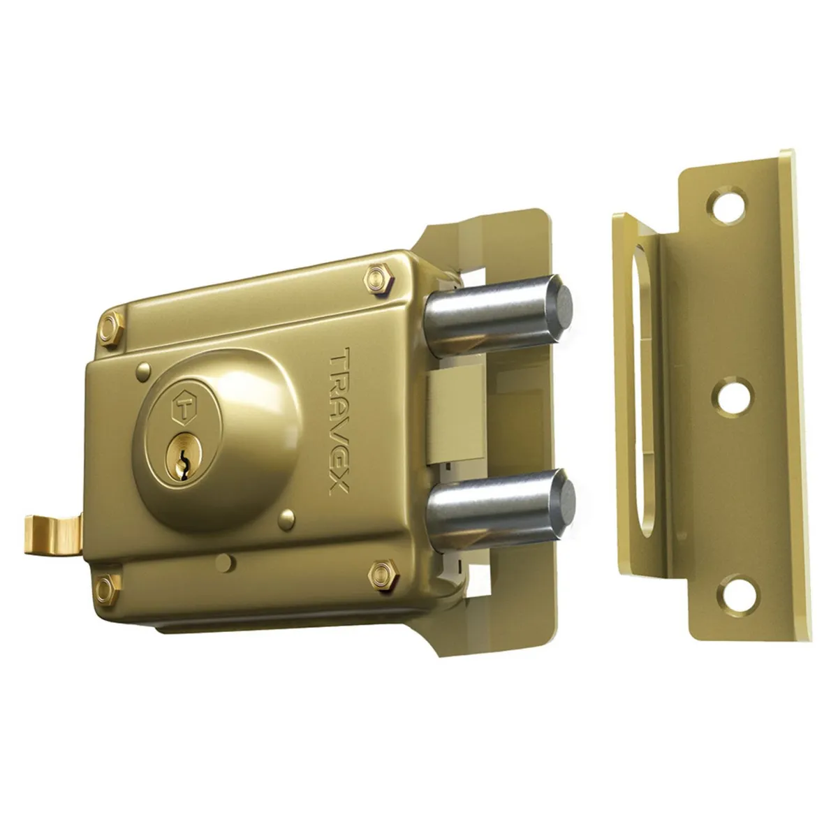 TRAVEX - Cerradura blindada 980 dorada Travex