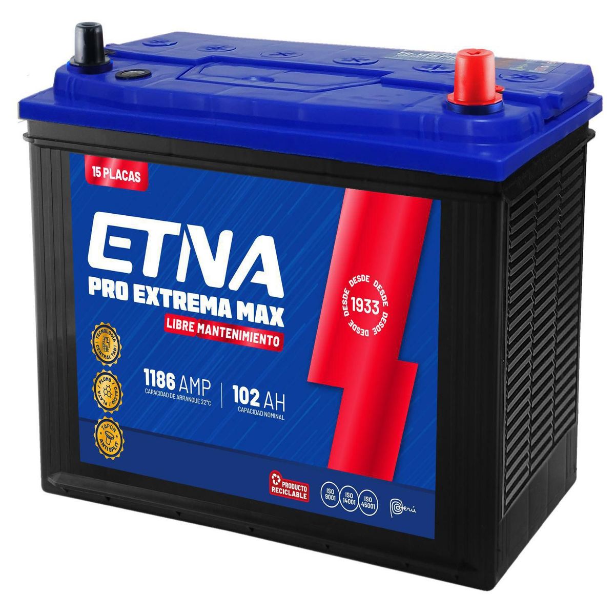 ETNA - Batería para Auto Etna FH-1215 Pro Extrema Max 12vc 102AH Nor