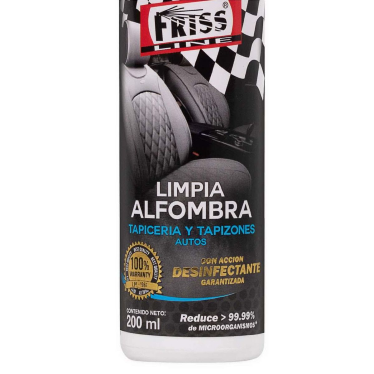 FRISS LINE - Limpia Alfombras, Tapiz y Tapizones Autos 200 ml Espuma
