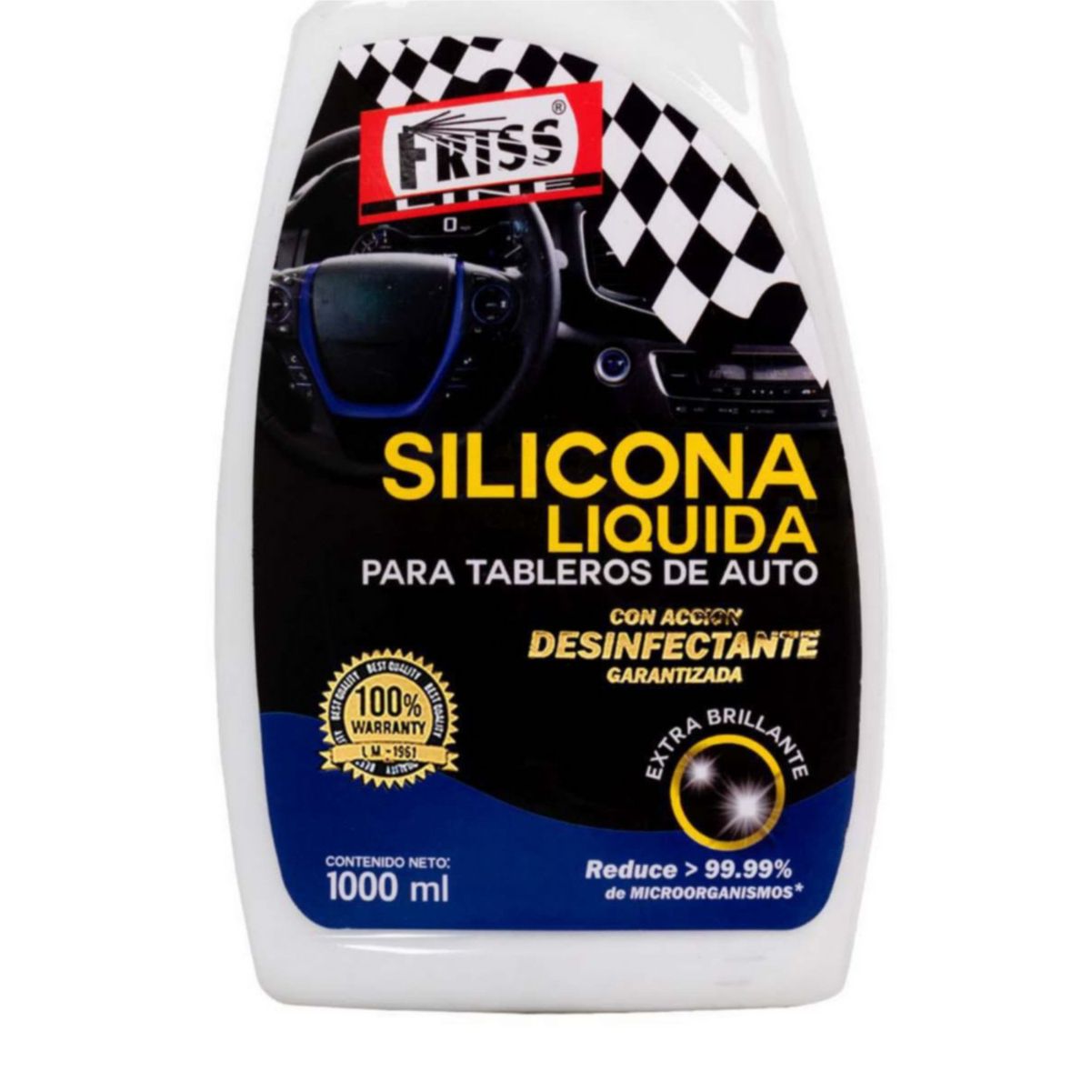 FRISS LINE - Silicona Líquida para Tableros de Auto con Tapa 1000 ml