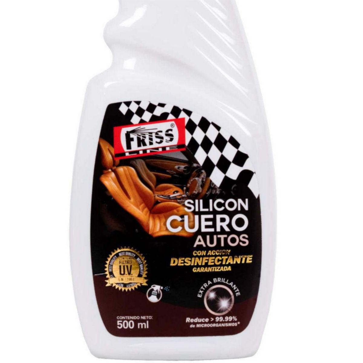 FRISS LINE - Silicona Cuero Autos con Gatillo 500 ml