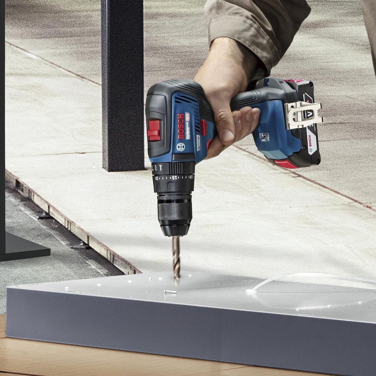 BOSCH - Taladro Atornillador Inalámbrico GSB 18V-50 Bosch + 1 Batería + 1 Cargador + Maletín Bosch