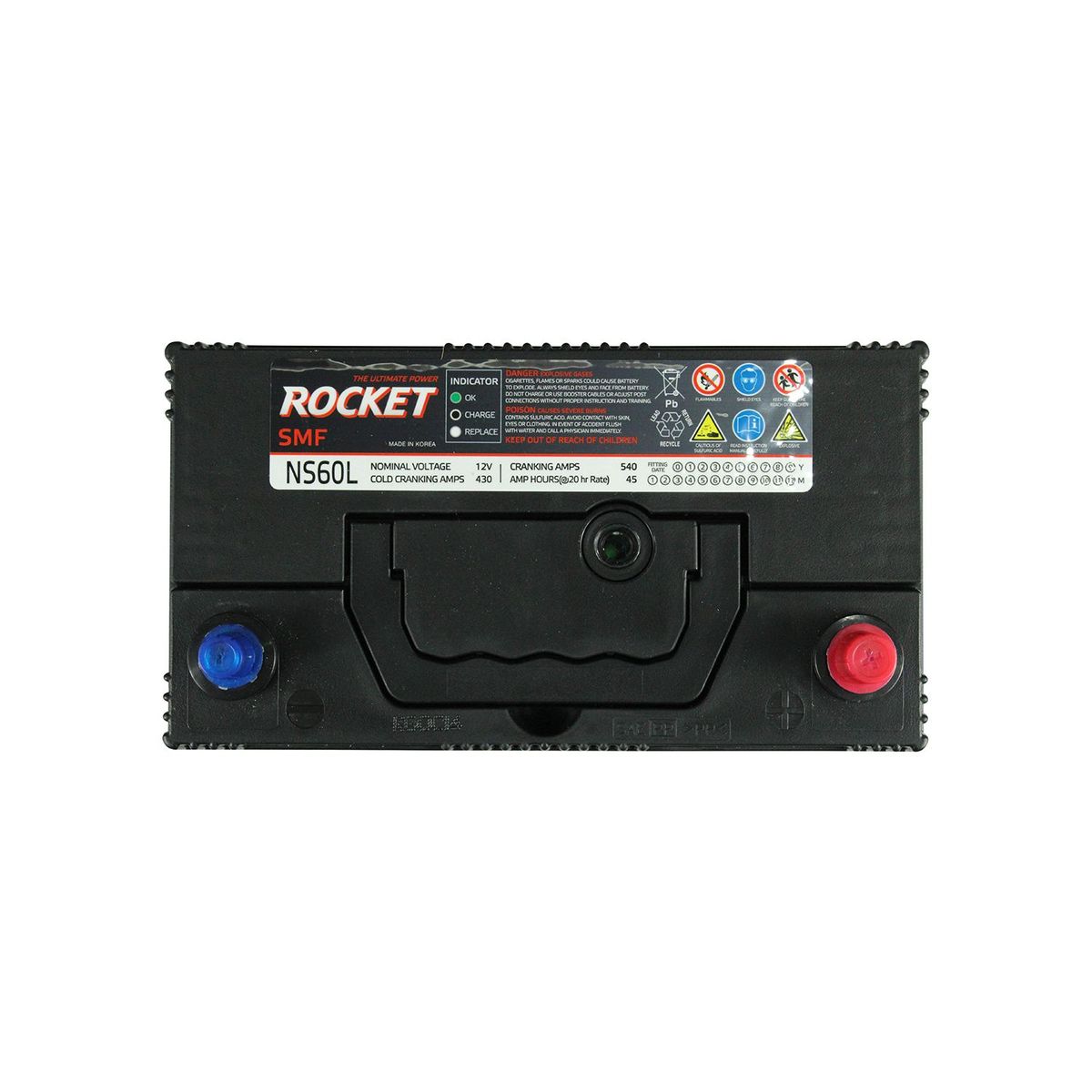  - Batería para Auto Rocket NS60L (45AH/430A)