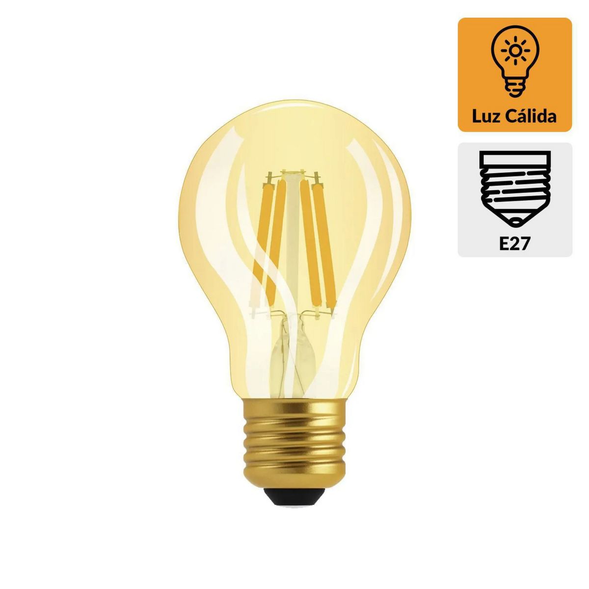 LEDVANCE - Foco LED Vintage CLA40 Luz Cálida 5.5W E27
