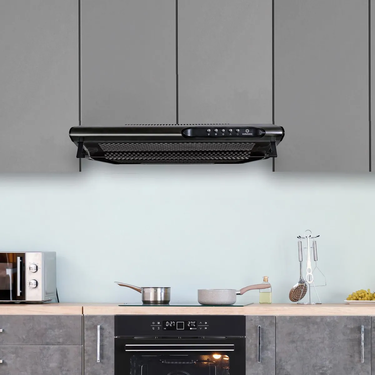 INDURAMA - Campana Extractora Indurama 60cm CEI-602NE Negro