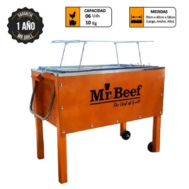 Caja China Mediana Premium Mixta 70x50x55 cm + Parrilla plegable