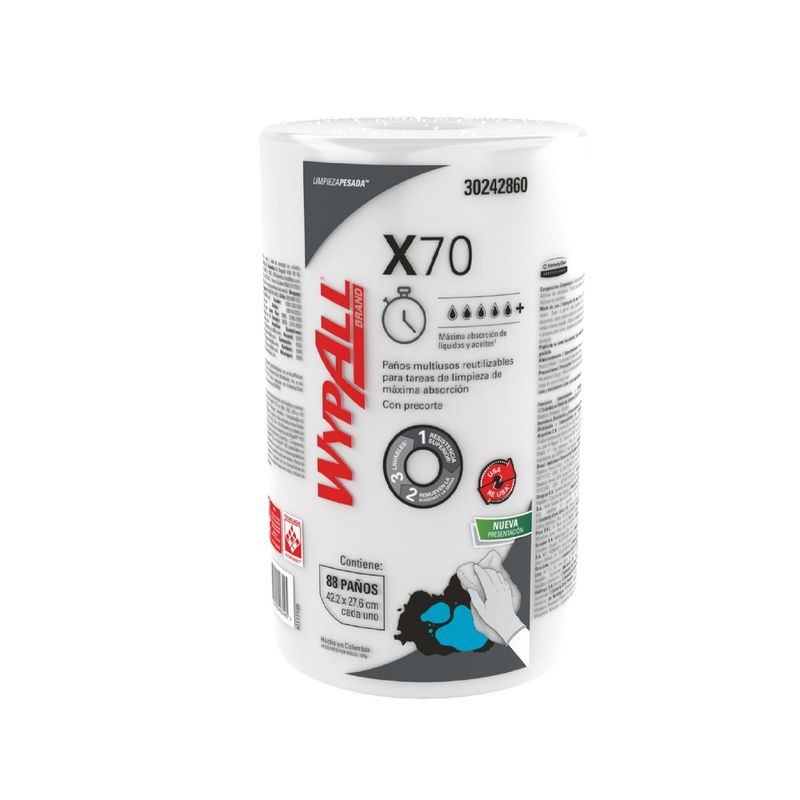 WYPALL - Papel Toalla Reutilizable Wypall X70 Unid