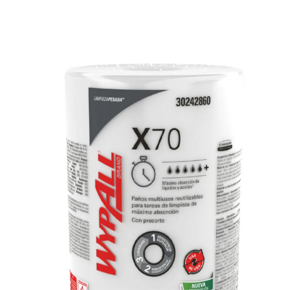 WYPALL - Papel Toalla Reutilizable Wypall X70 Unid