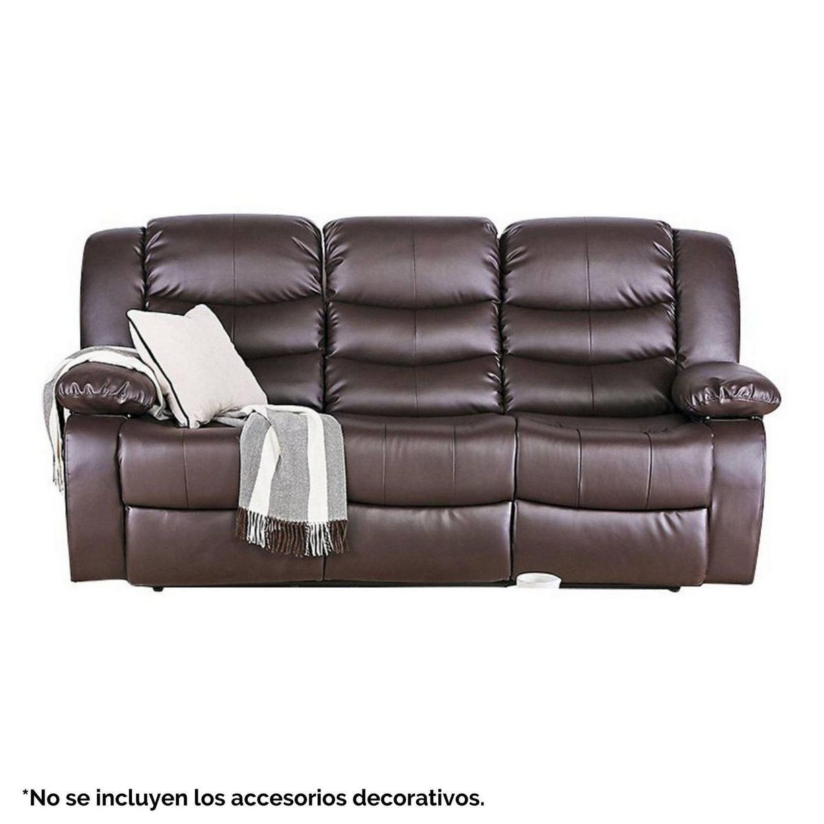 DECOHOME - Sofá Reclinable 3 Cuerpos Renzo