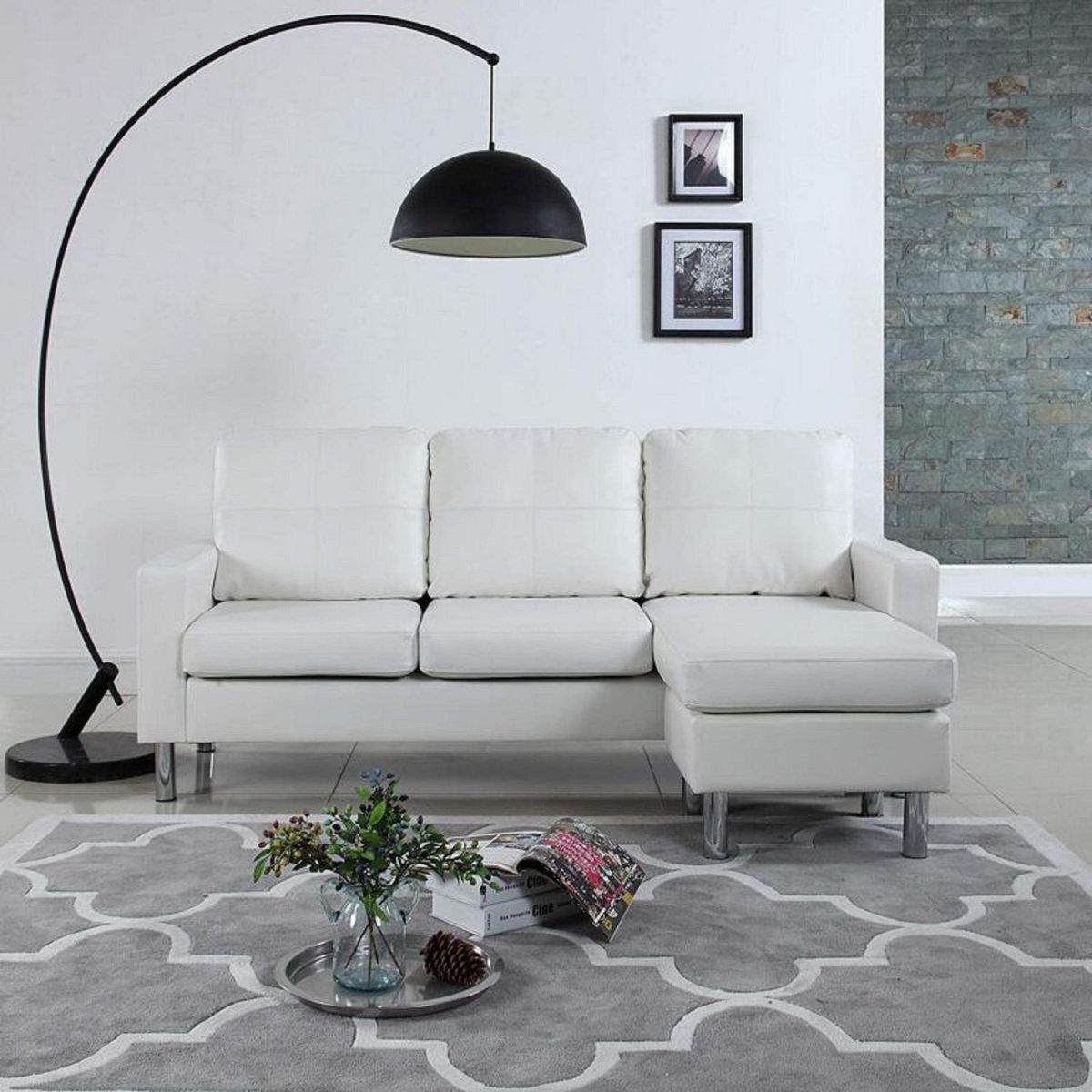 DECOHOME - Sillón Puff Gabo Blanco