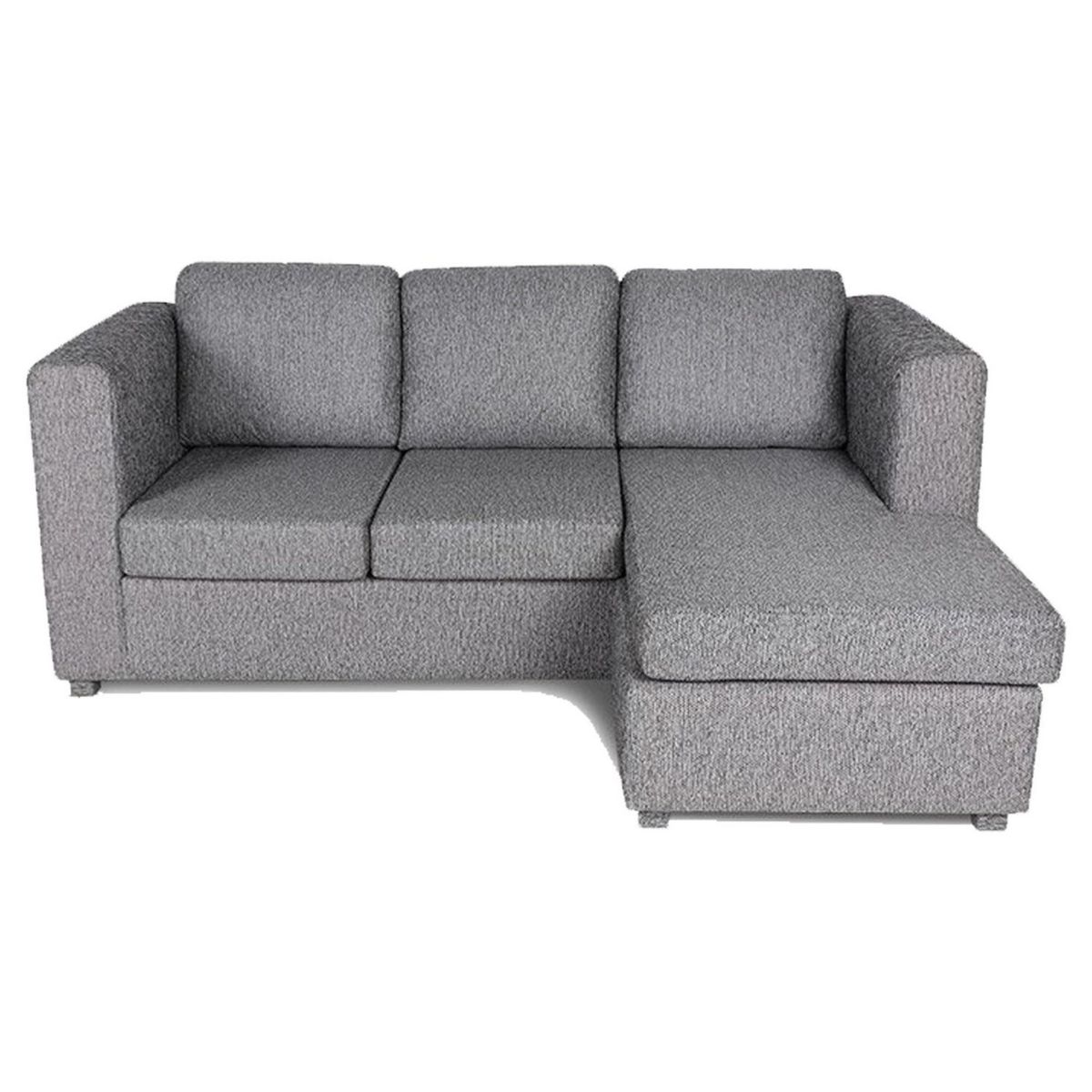 DECOHOME - Seccional Derecho 3 Cuerpos Chaise Longue Orlando Humo