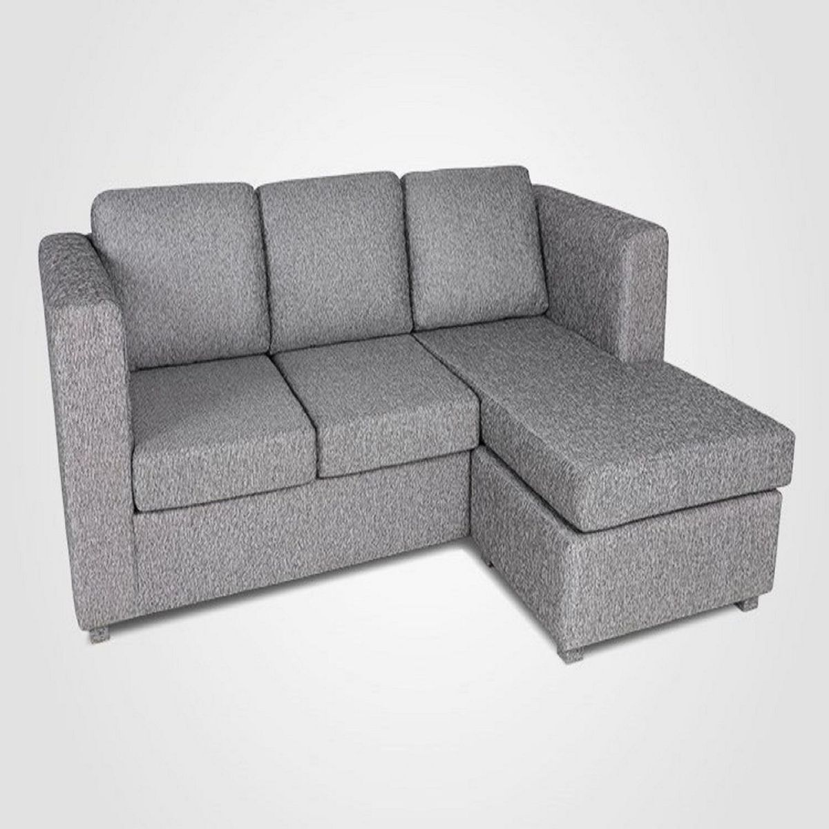 DECOHOME - Seccional Derecho 3 Cuerpos Chaise Longue Orlando Humo