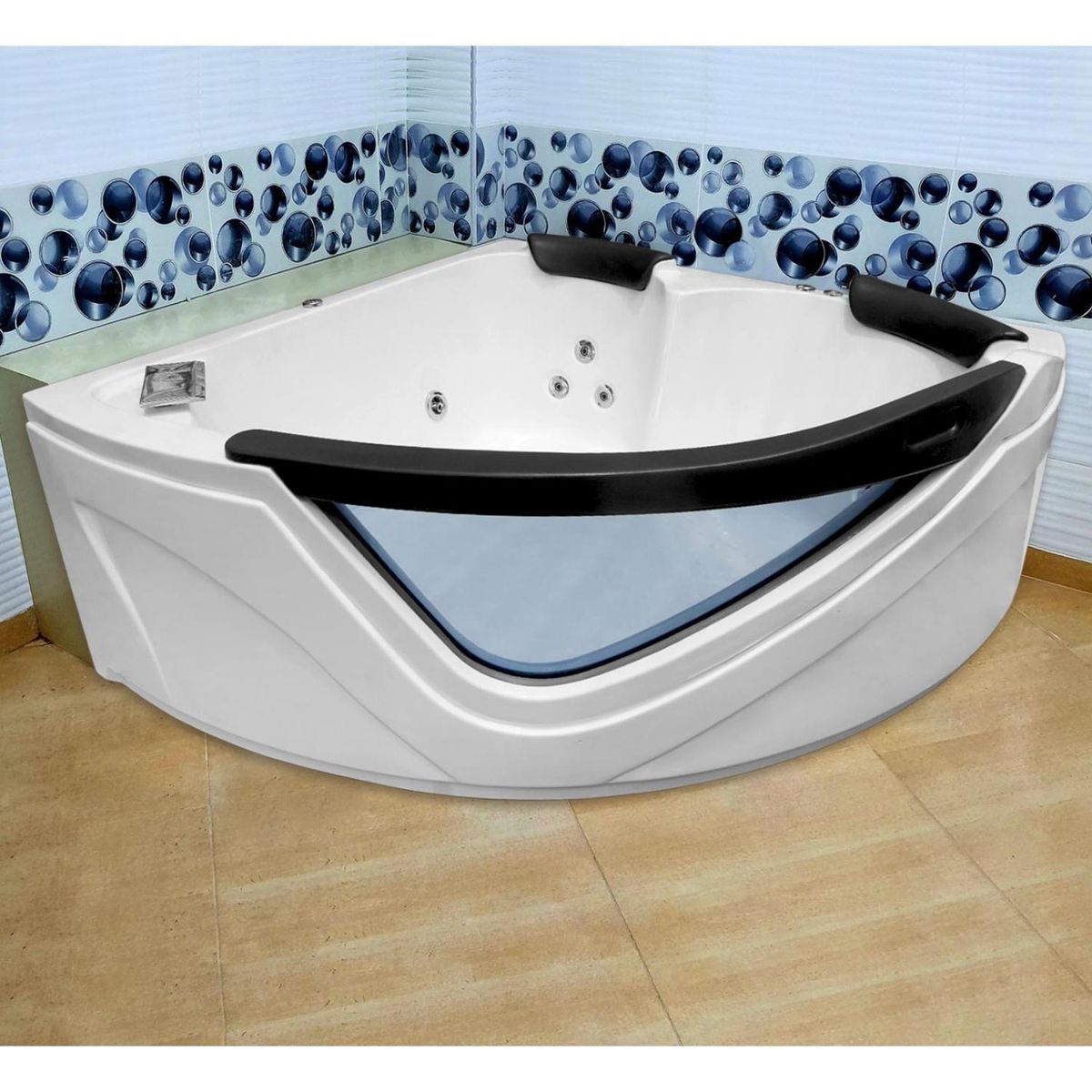 CUBA&SPA - Tina Hidromasaje Esquinera Grecia 150x150x60cm Blanca