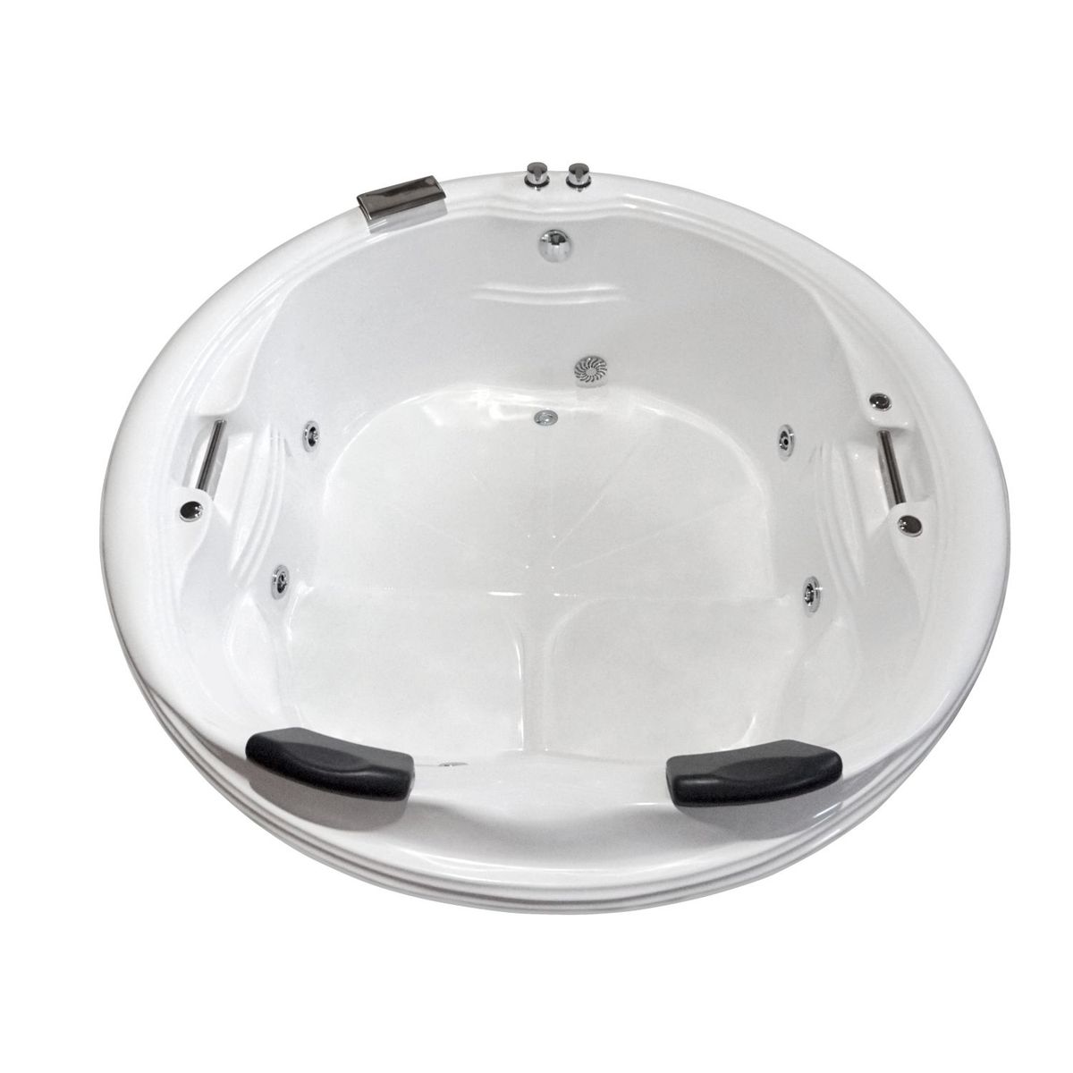 Tina Hidromasaje Circular Malibu 176x59cm Blanca, marca CUBA&SPA - Foto 2