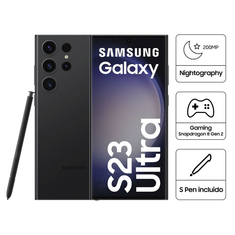 SAMSUNG - Celular Samsung Galaxy S23 Ultra 6.8" 256GB 8GB Phantom Black