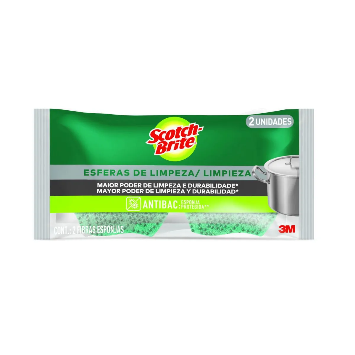 SCOTCH BRITE - Esponja De Fibra Abrasiva Scotch Brite Verde